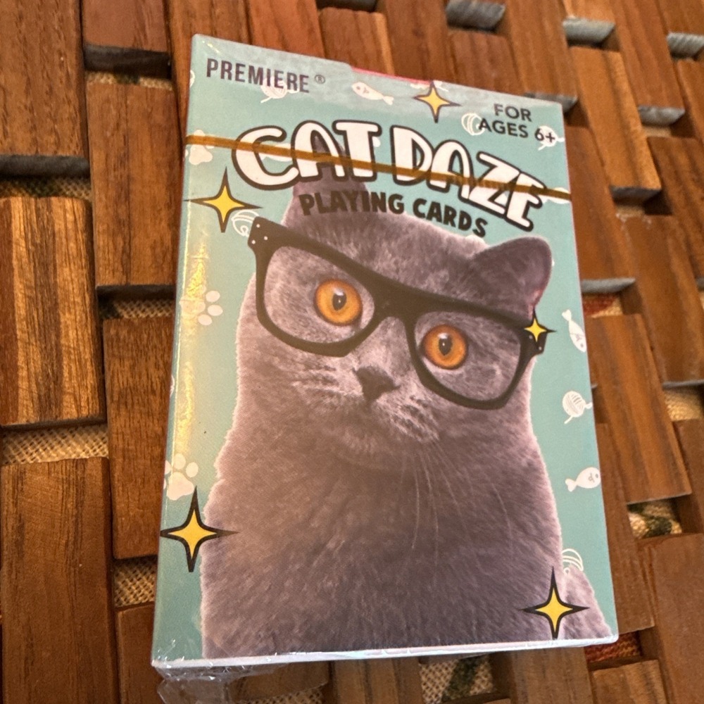 New Sealed Deck Of " Cat Daze" Playing Cards - Poker Size, Plastic Coated